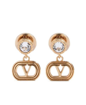 VALENTINO Ovaler Swarovski Kristall Metall Ohrringe 152200666 [P]