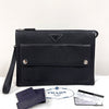 Prada Leather Clutch Bag Black (2VF018) 159697583 [P]