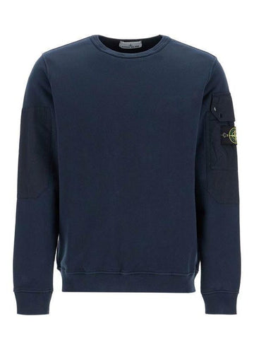 STONE ISLAND Gebürsteter Baumwoll-Fleece-Sweatshirt 811563920 V0020 152201675 [P]