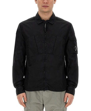 CP Company Zip-up Shirt with Tile Pattern 16CMSH111A 005783G 999 152203675 [P]