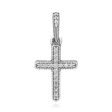 PANDORA Klassischer Kreuzanhänger und -dangle Silber, 397571CZ 40034865 [P]