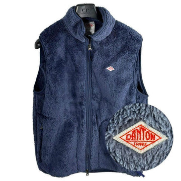 Danton Men's Stand Collar Vest in Smoke Blue 150451140 [P]