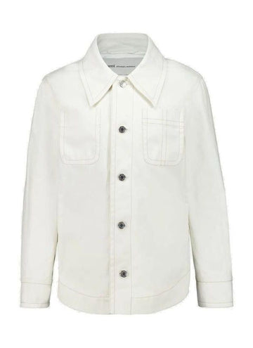 AMI Cotton Walker Button Jacket 156729457 [P]