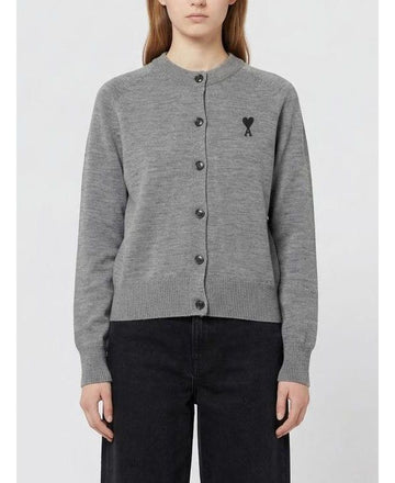 AMI Wool Crew Neck Cardigan 156729652 [P]