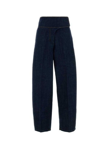 AMI Baumwoll-Wickel-gehobenes weites Jeans 156729704 [P]