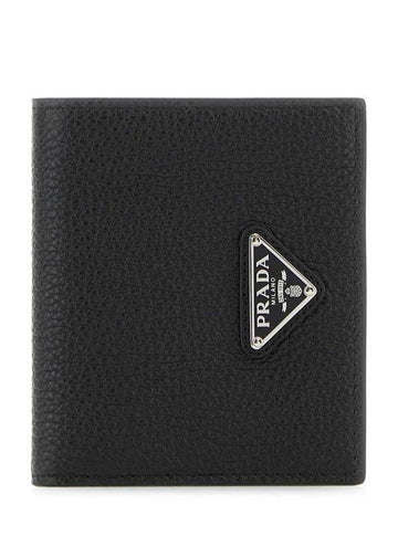 PRADA レザー トライアングル 二つ折り財布 156730236 [P]