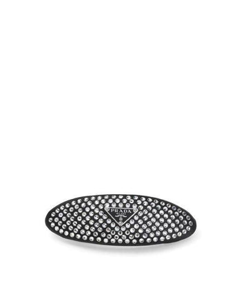 Prada Oval Stud Logo Plaque Hair Clip 156730409 [P]