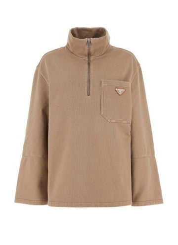 PRADA タートルネック コットン フリース ブルゾン ジャケット 156730618 [P]