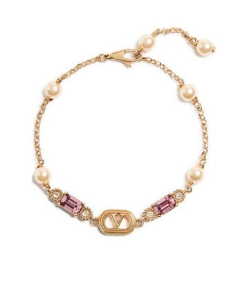VALENTINO オヴァレット メタル クリスタル ブレスレット 156798990 [P]