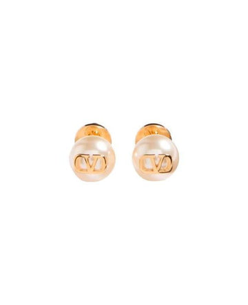 Valentino V Logo Pearl Earrings 156798998 [P]
