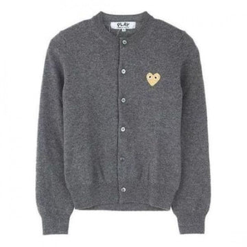COMME DES GARCONS ゴールドハート ワッペン ウール カーディガン 156799070 [P]