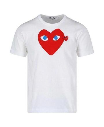 COMME DES GARCONS Rotes Herz-Patch T-Shirt 156799104 [P]