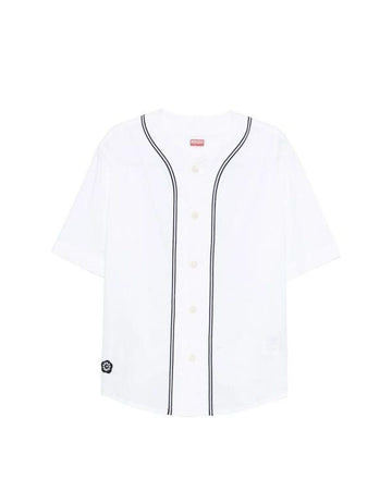 Kenzo Boke Flower 20 Cotton Poplin Baseball Short Sleeve Shirt 156799206 [P]
