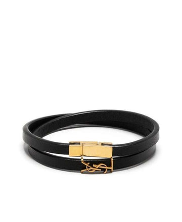 SAINT LAURENT Kapskin CASSANDRE Doppelreihe Armband 156799440 [P]