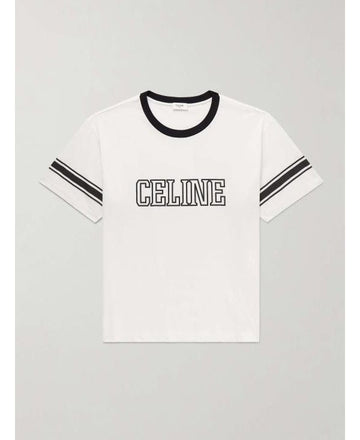 CELINE Loose TRIOMPHE T-Shirt aus Baumwoll-Jersey 156799570 [P]