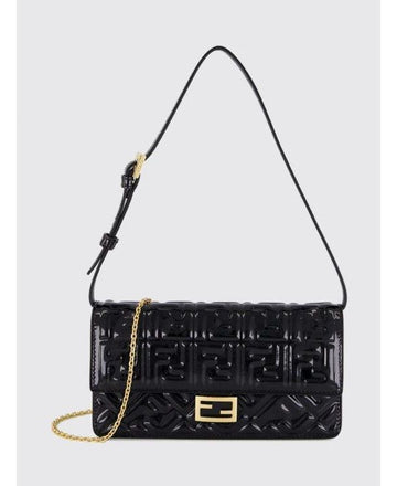 Fendi On Chain Patent Leather FF Glossy Shoulder Bag 156799818 [P]
