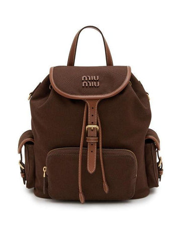 MIU MIU Canvas- und Leder-Rucksack Medium 156799881 [P]