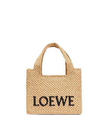 Loewe Mini Font Tote in Raffia Font 156800119 [P]