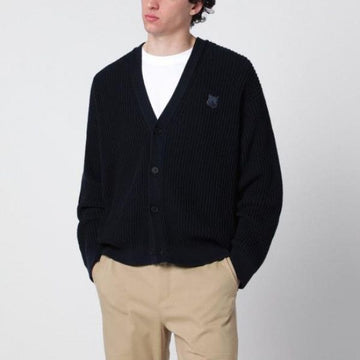 Maison Kitsune Bold Fox Head Cotton Ribbed Cardigan 156801298 [P]