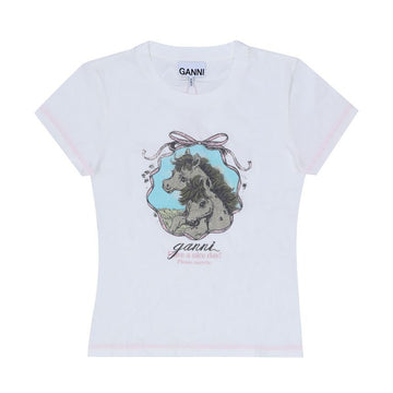 Ganni Baby Fit Women's Short Sleeve Tee 159720899 [P]