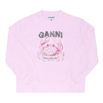 Ganni Women's Long Sleeve T-Shirt with Crab Logo 159720922 [P]