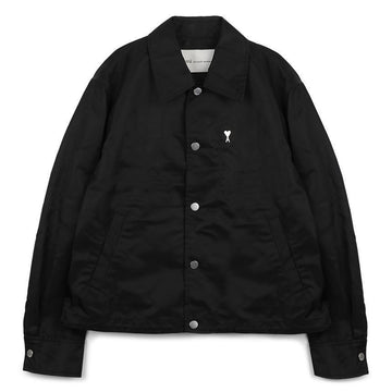 AMI Black Nylon Stud Button Jacket 156972806 [P]