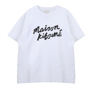 MAISON KITSUNE Handgeschriebene Logo Herren Comfort T-Shirt 79701524 [P]