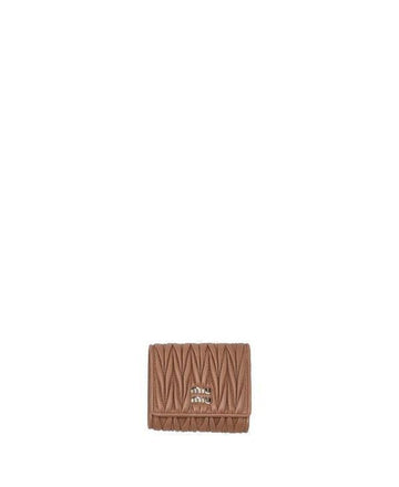 MIU MIU Kleine Matelassé Brieftasche aus Nappaleder 156799844 [P]