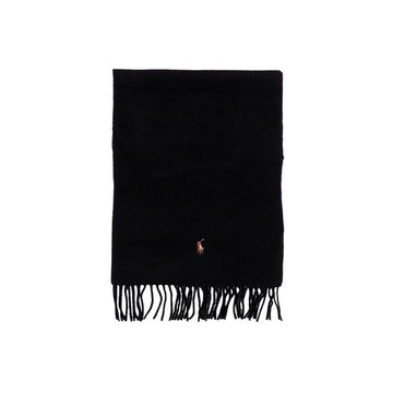 Polo Ralph Lauren Embroidered Pony Logo Scarf Black 159722093 [P]