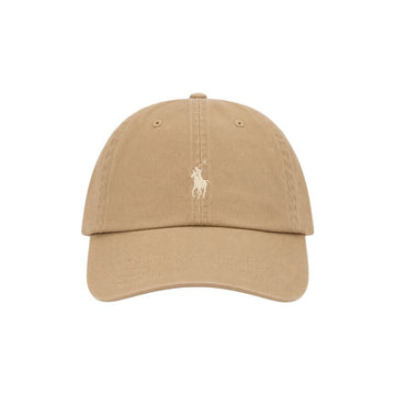 POLO RALPH LAUREN 26FW Pferdelogo bestickte Baseballmütze Kamel 710667709 516 159722119 [P]