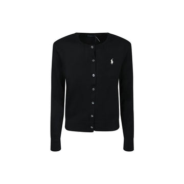 POLO RALPH LAUREN Pony-Logo bestickter Rundhalsausschnitt Pullover Schwarz 159722141 [P]