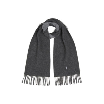 Polo Ralph Lauren Classic Wool Scarf with Pony Embroidery Charcoal 449959334 003 159722193 [P]