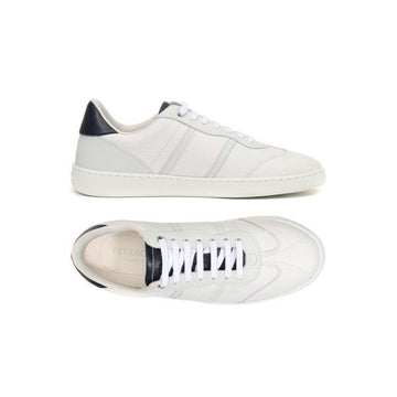 Salvatore Ferragamo Achille Logo Sneakers White Navy 0763468 159723684 [P]
