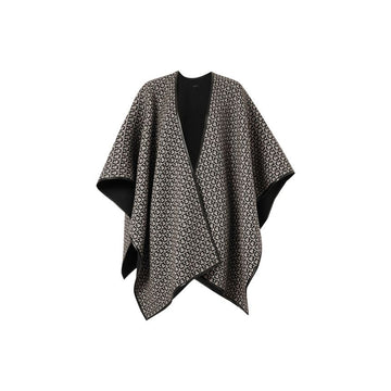 Salvatore Ferragamo Reversible Wool Cape Black 32-7984 0724428 159723729 [P]