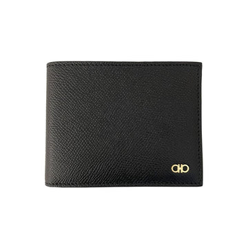 SALVATORE FERRAGAMO 26FW Gold Double Gancini Geldbörse Schwarz 66-1451 0775644 159723755 [P]