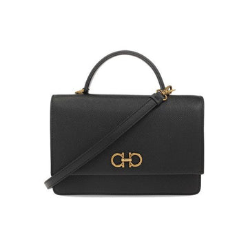 SALVATORE FERRAGAMO Doppelt gefütterte Handtasche mit goldenem Schloss Schwarz 21-2972 0758584 159723810 [P]