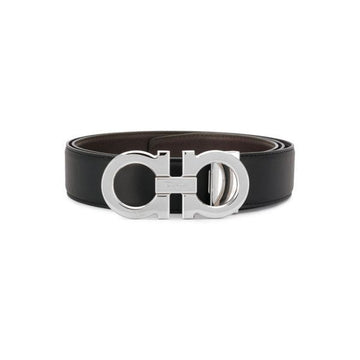 Salvatore Ferragamo Double Gancini Reversible Belt Black Dark Brown 67-9710 0686671 159723865 [P]