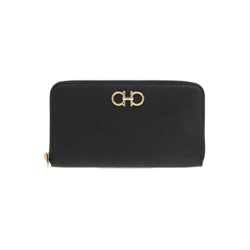 Salvatore Ferragamo 26FW Double Gancini Continental Long Wallet Black 22-0405 0758661 159723880 [P]