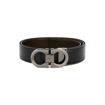 Salvatore Ferragamo Double Gancini Reversible Belt Black Brown 67-9535 0644557 159723930 [P]
