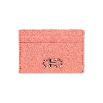 Salvatore Ferragamo Double Gancini Card Wallet Coral 22-0007 0758531 159723936 [P]