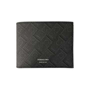 SALVATORE FERRAGAMO モノグラムトゥートン二つ折り財布 ブラックレッド 66-1550 0780329 159723944 [P]