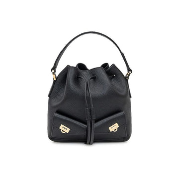 SALVATORE FERRAGAMO 26FW マルチポケット バケットバッグ ブラック 22-0915 0785878 159723958 [P]