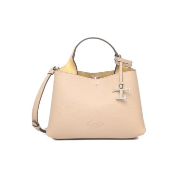 Tods Timeless Logo Micro Tote & Shoulder Bag Natural Yellow 26FW XBWAPAEL000 QRI 4L63 159724426 [P]