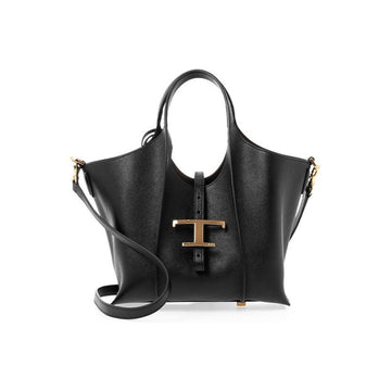 TODS タイムレス ミニ ショッパー＆クロスバック ブラック 159724466 [P]