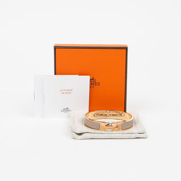 HERMES Damen Click-Ashu Armband Gold Hardware Maron Glacé Gelbgold 159541720 [P]