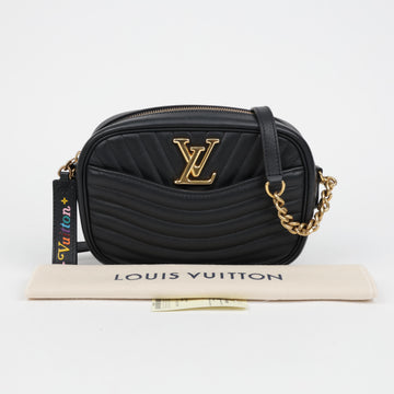 Louis Vuitton Leather New Wave Camera Crossbody Bag Black 159472788 [P]