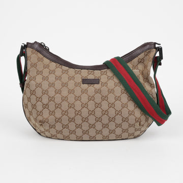 Gucci Jacquard Web Strap Hobo Shoulder Crossbody Bag 159542404 [P]