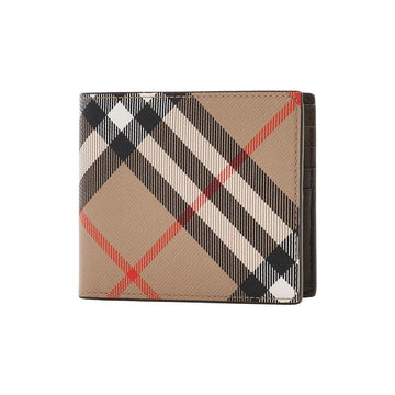 BURBERRY MASCHINENSTICKEREI REG CC BIN A2021 SS26 Herren Check Bi-Fold Geldbörse 159728960 [P]
