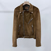 PRADA Suede Bikerjacke Braun 50 159729139 [P]