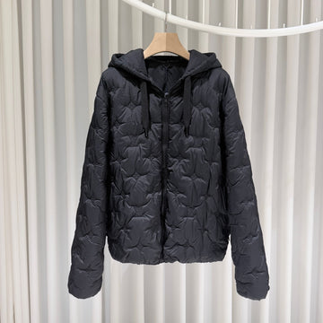 Louis Vuitton Monogram Quilted Down Jacket Black Size 50 159732997 [P]